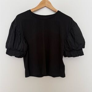 Joie Black Puff Sleeve Women's Top
